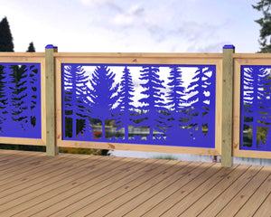 60"x30" - Forest Landscape Fence/Gate Panel Insert - Variation 3 - Madison Iron and Wood