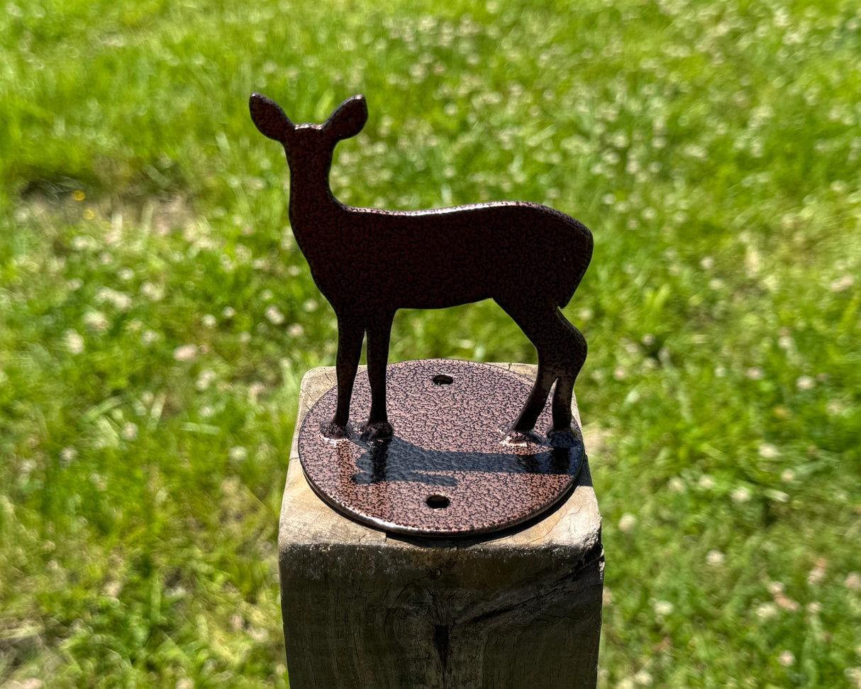 Doe Post Top For Round Wood Fence Post - Madison Iron and Wood