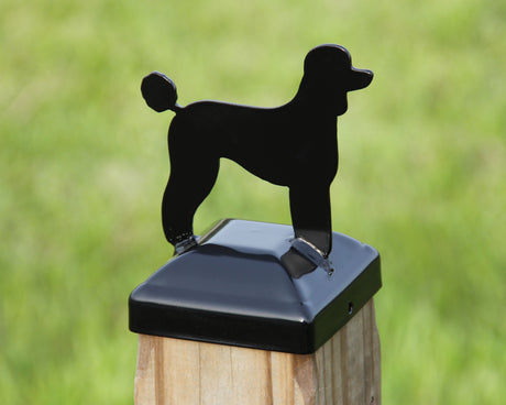 True Size 6x6 Post Cap with Dog or Cat Finial Choice - Madison Iron and Wood