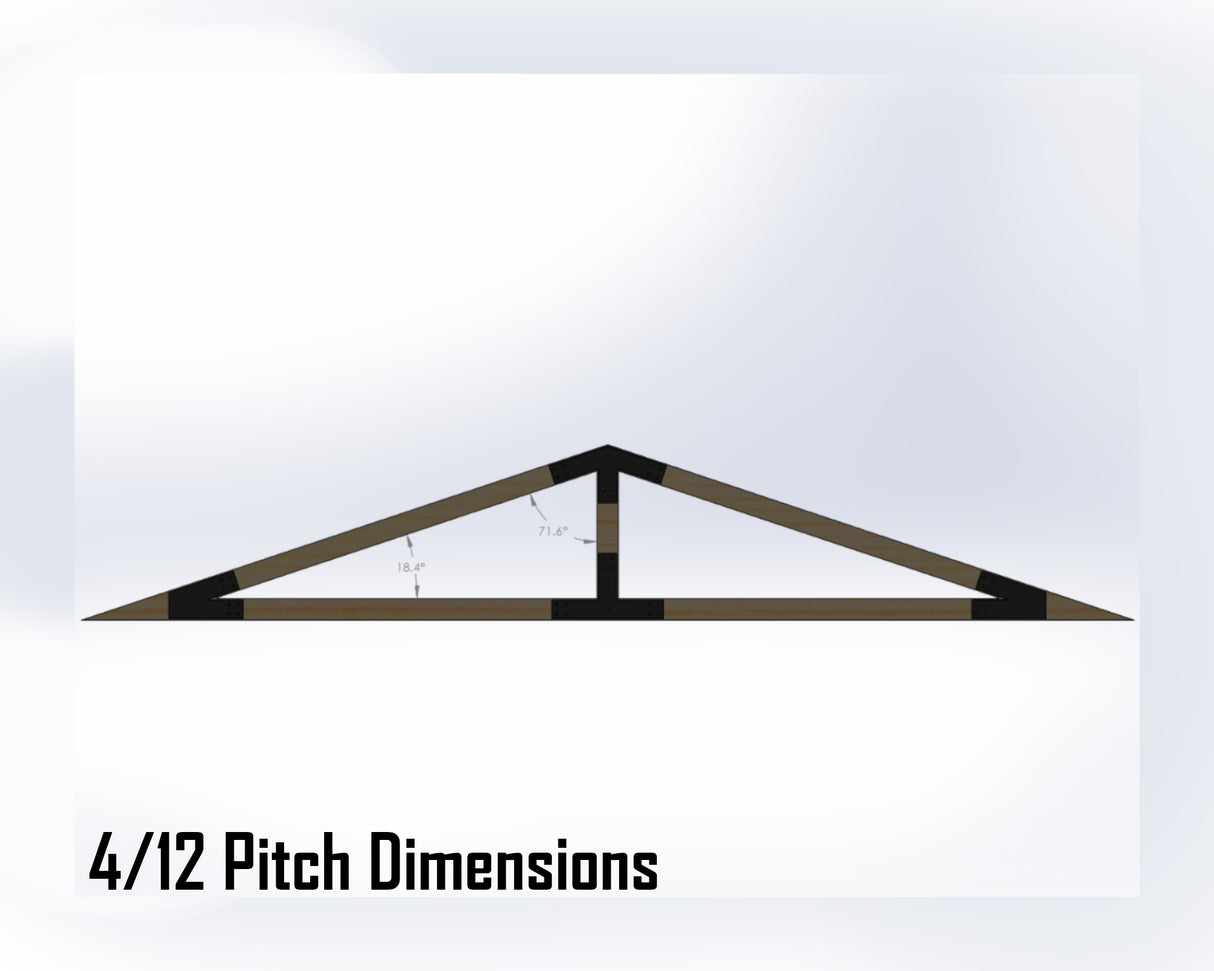 King Truss Industrial Bracket Set, For 4 Inch Lumber - Madison Iron and Wood