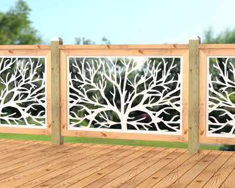 47"x30" - Bare Tree Fence/Gate Panel Insert - Madison Iron and Wood