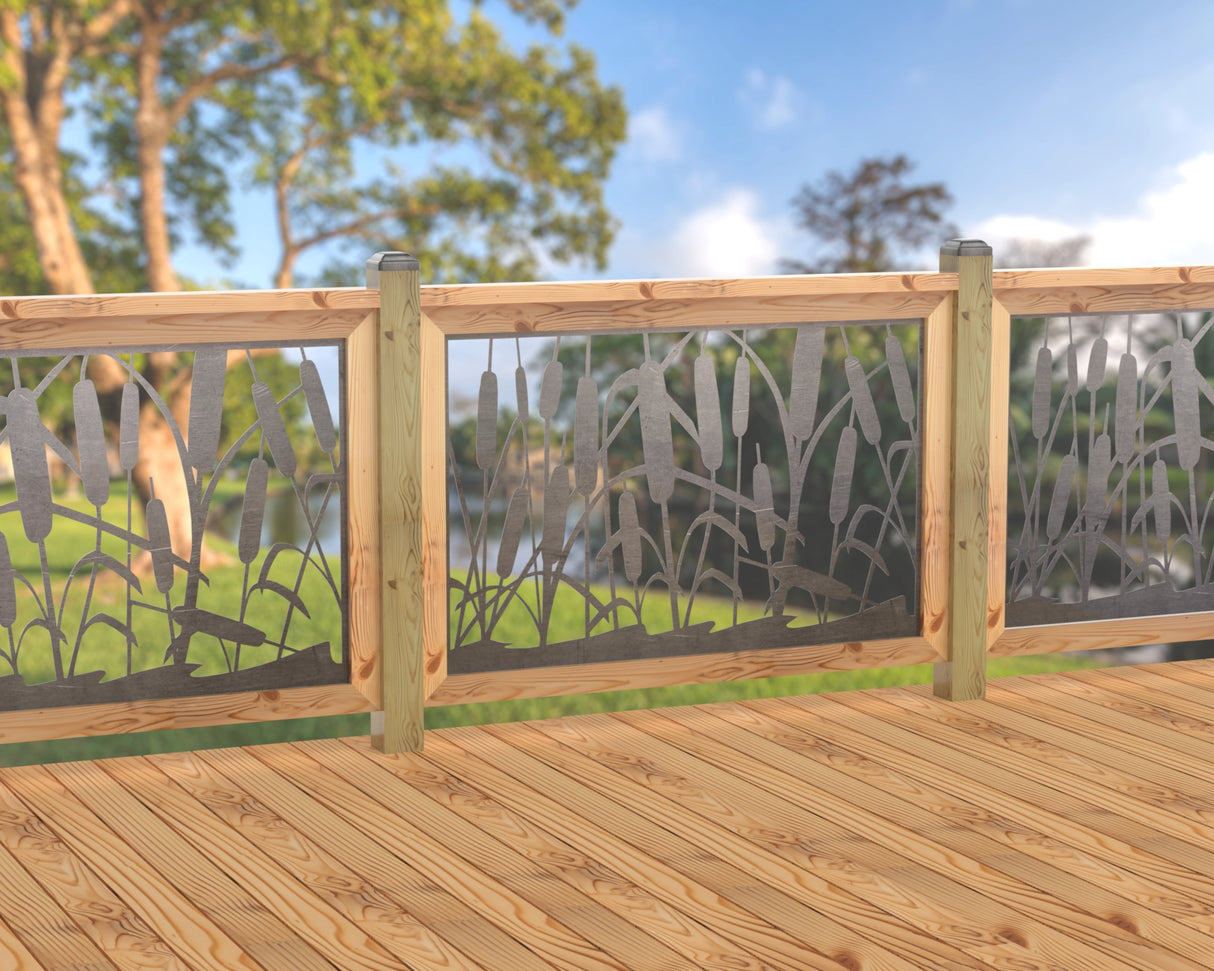 47"x30" - Cattails Fence/Gate Panel Insert