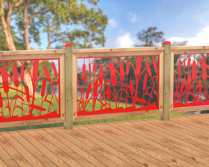 47"x30" - Cattails Fence/Gate Panel Insert