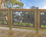 Fish Swimming Railing Panel Insert - Madison Iron and Wood