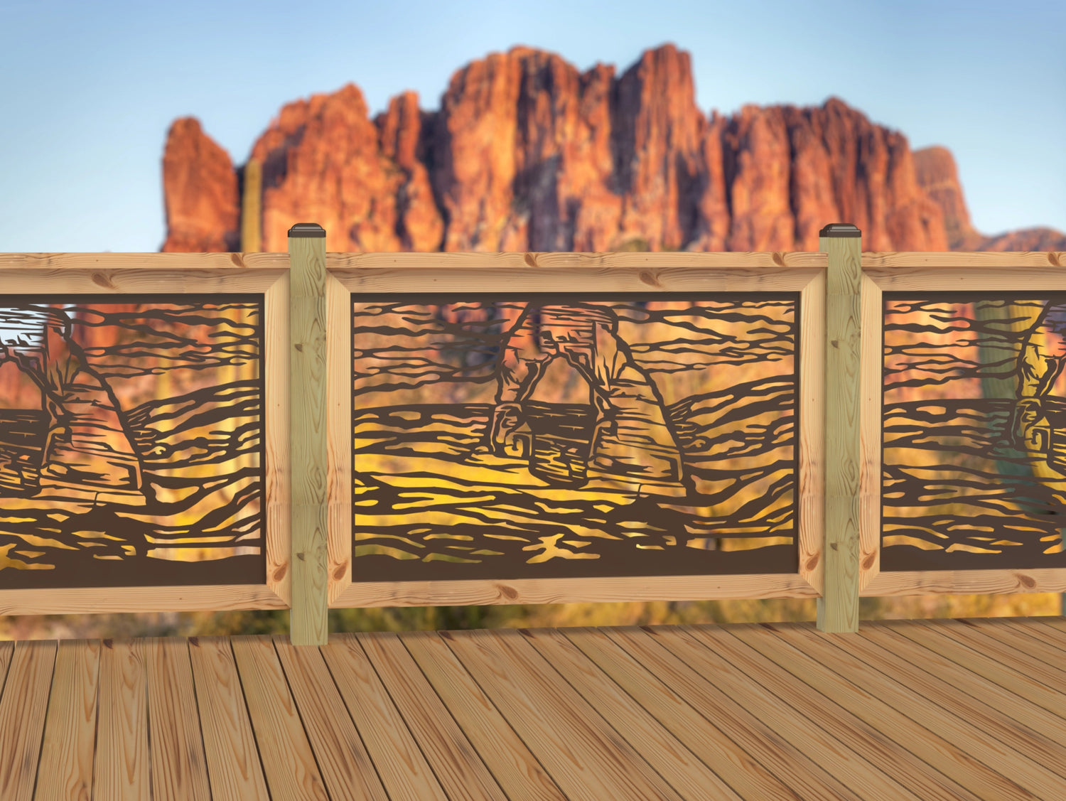 47"x30" - Arches National Park Fence/Gate Panel Insert - Madison Iron and Wood