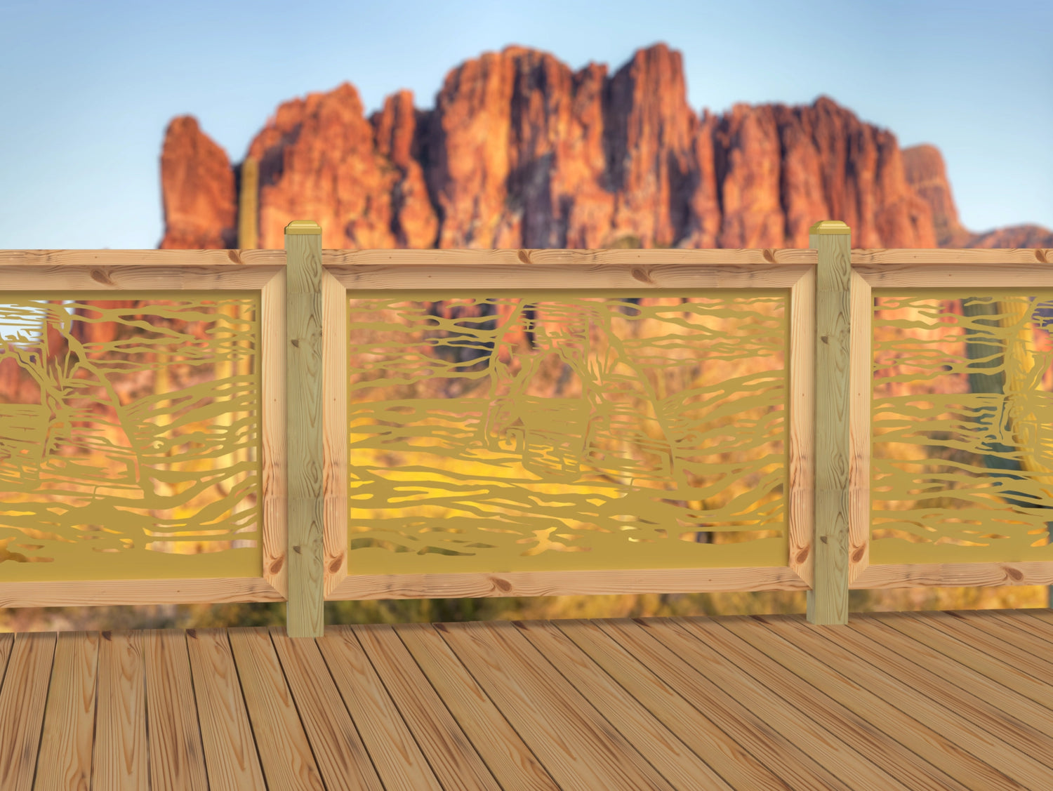 47"x30" - Arches National Park Fence/Gate Panel Insert - Madison Iron and Wood