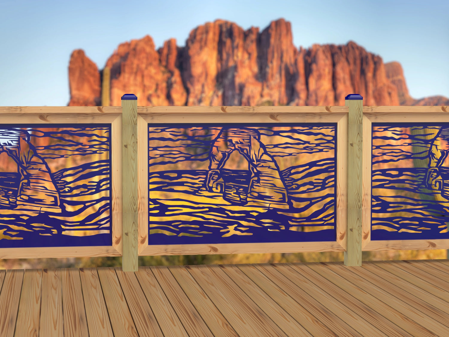 47"x30" - Arches National Park Fence/Gate Panel Insert - Madison Iron and Wood