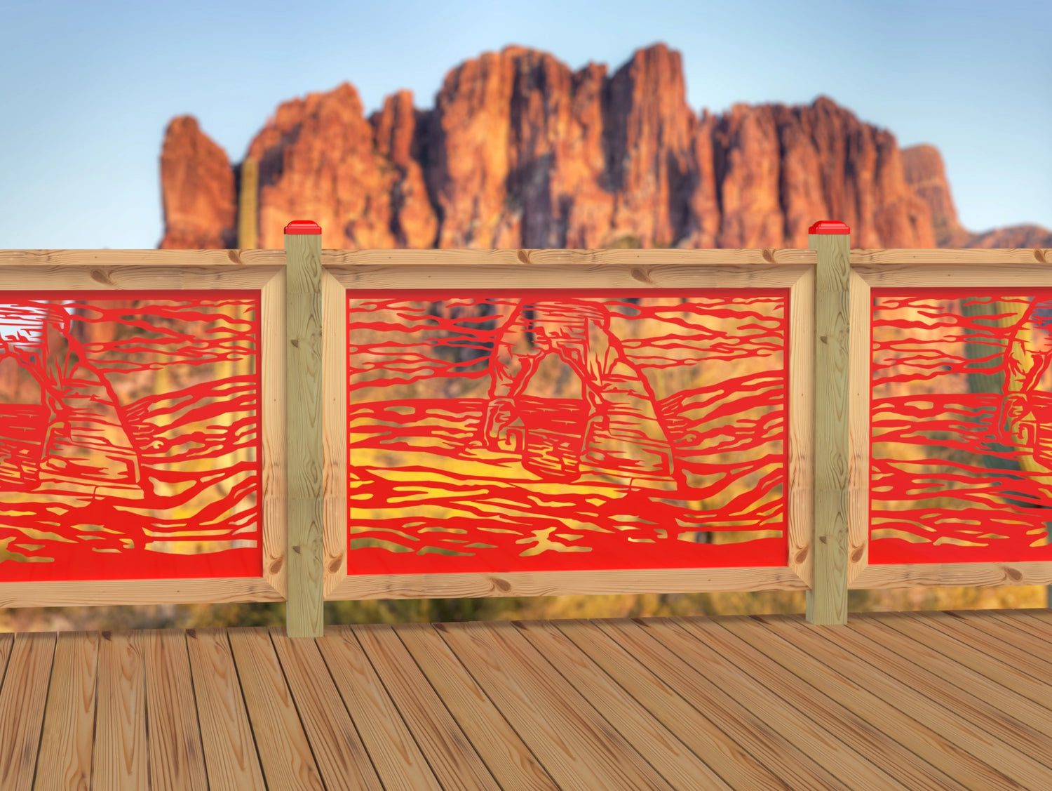 47"x30" - Arches National Park Fence/Gate Panel Insert - Madison Iron and Wood