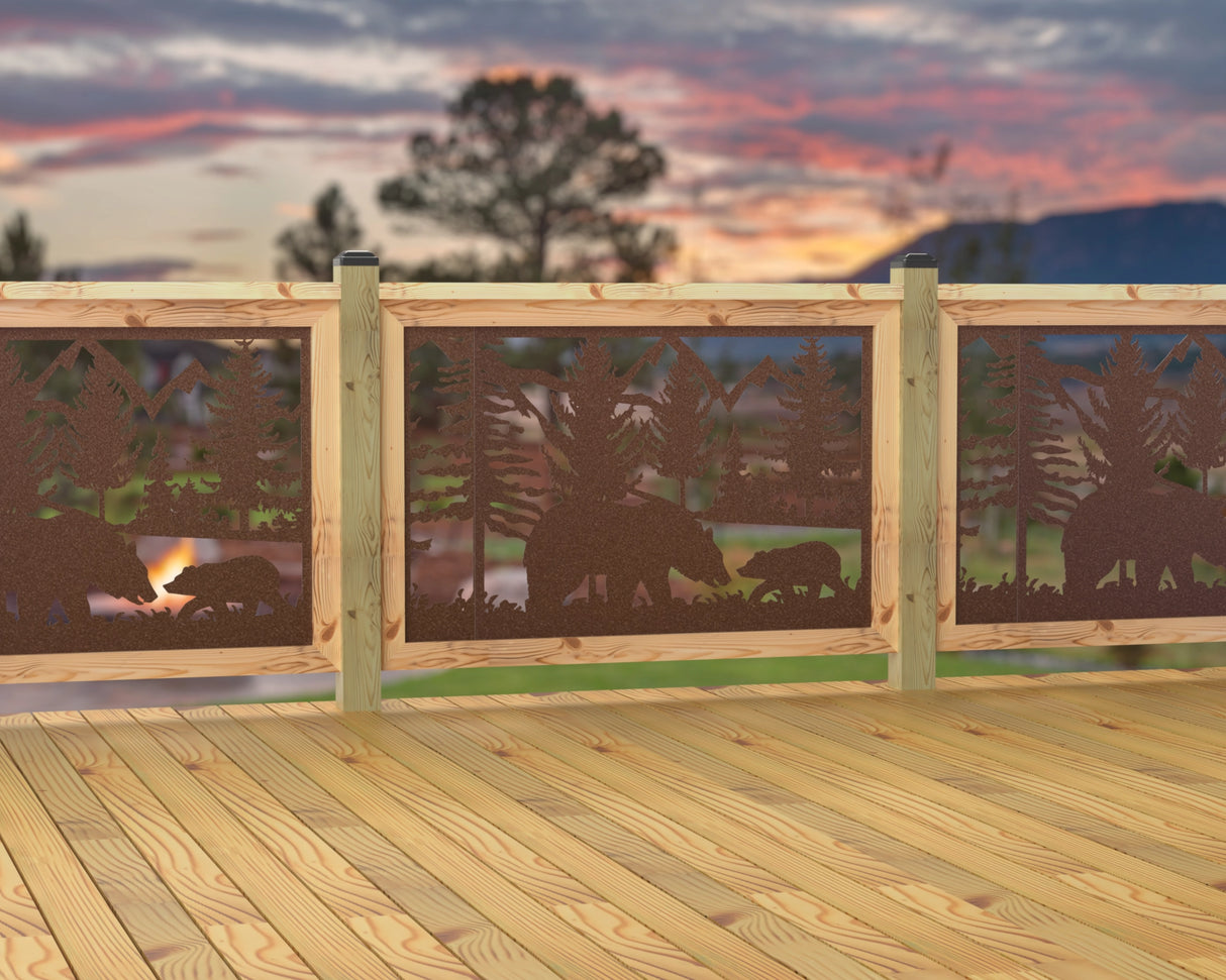 47"x30" - Bear Landscape Fence/Gate Panel Insert