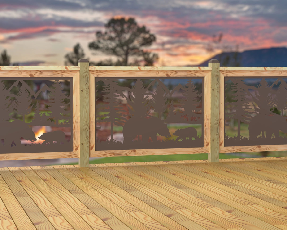 47"x30" - Bear Landscape Fence/Gate Panel Insert