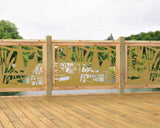 47"x30" - Crane Pond Fence/Gate Panel Insert - Madison Iron and Wood