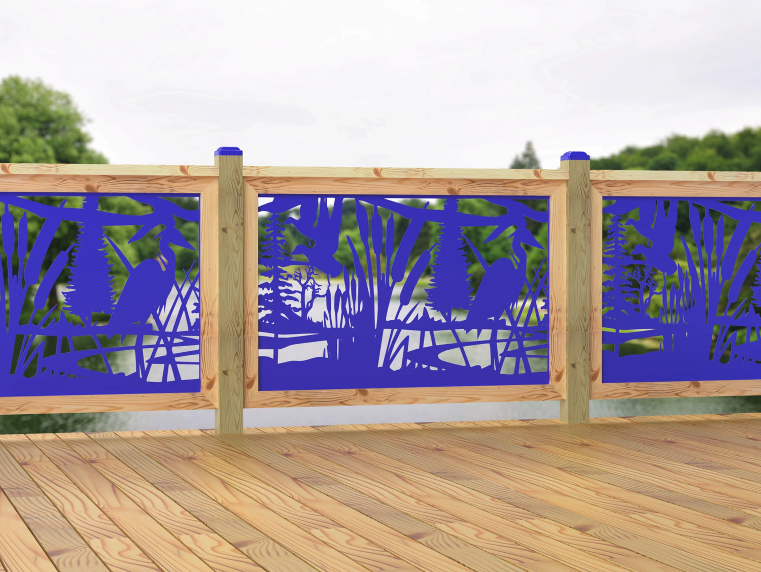 47"x30" - Crane Pond Fence/Gate Panel Insert - Madison Iron and Wood