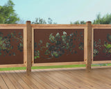47"x30" - Floral Design Fence/Gate Panel Insert - Madison Iron and Wood