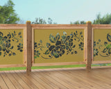 47"x30" - Floral Design Fence/Gate Panel Insert - Madison Iron and Wood