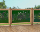 47"x30" - Floral Design Fence/Gate Panel Insert - Madison Iron and Wood