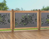 47"x30" - Floral Design Fence/Gate Panel Insert - Madison Iron and Wood