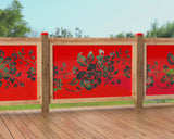 47"x30" - Floral Design Fence/Gate Panel Insert - Madison Iron and Wood