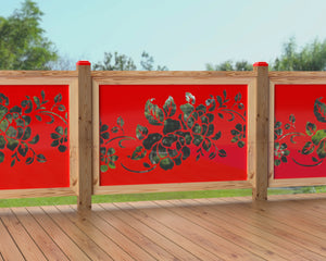 47"x30" - Floral Design Fence/Gate Panel Insert