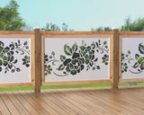 47"x30" - Floral Design Fence/Gate Panel Insert - Madison Iron and Wood