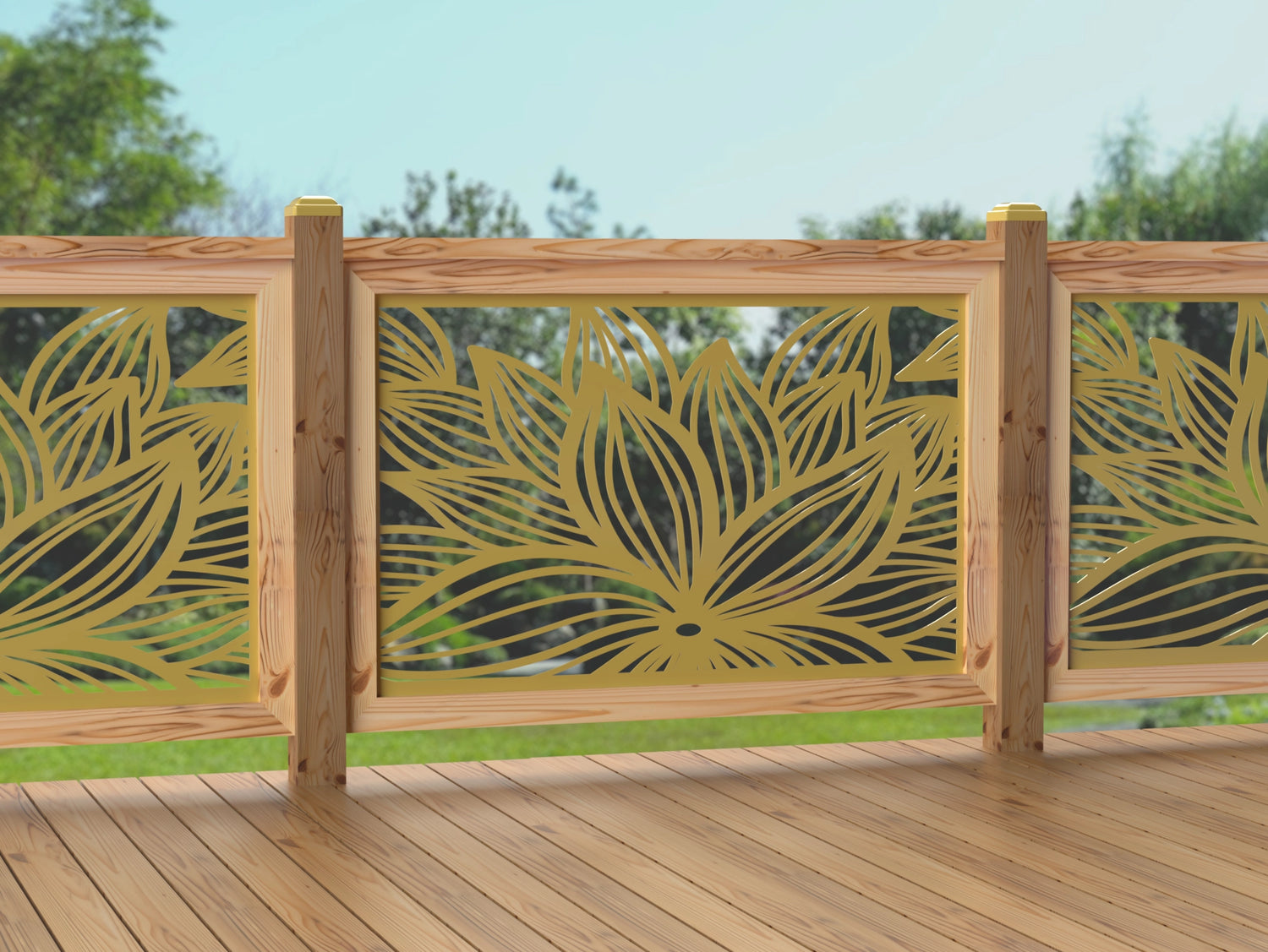 47"x30" - Garden Flower Fence/Gate Panel Insert - Madison Iron and Wood