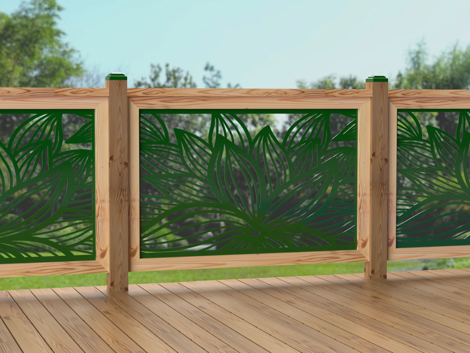 47"x30" - Garden Flower Fence/Gate Panel Insert - Madison Iron and Wood