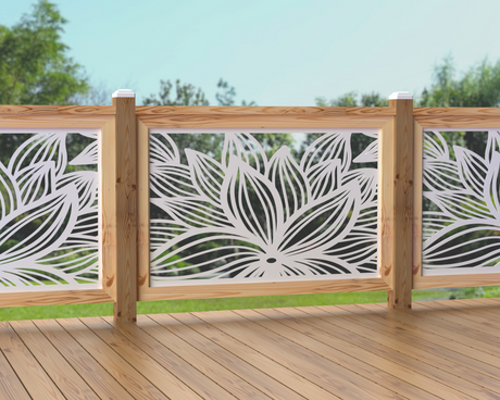 47"x30" - Garden Flower Fence/Gate Panel Insert - Madison Iron and Wood
