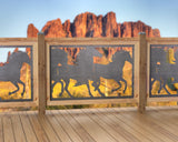 47"x30" - Horses Running Fence/Gate Panel Insert - Madison Iron and Wood