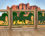 47"x30" - Horses Running Fence/Gate Panel Insert - Madison Iron and Wood