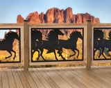 47"x30" - Horses Running Fence/Gate Panel Insert - Madison Iron and Wood