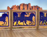 47"x30" - Horses Running Fence/Gate Panel Insert - Madison Iron and Wood