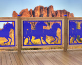 47"x30" - Horses Running Fence/Gate Panel Insert - Madison Iron and Wood