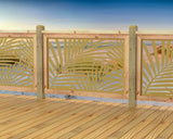 47"x30" - Palm Leaf Pattern Fence/Gate Panel Insert - Madison Iron and Wood