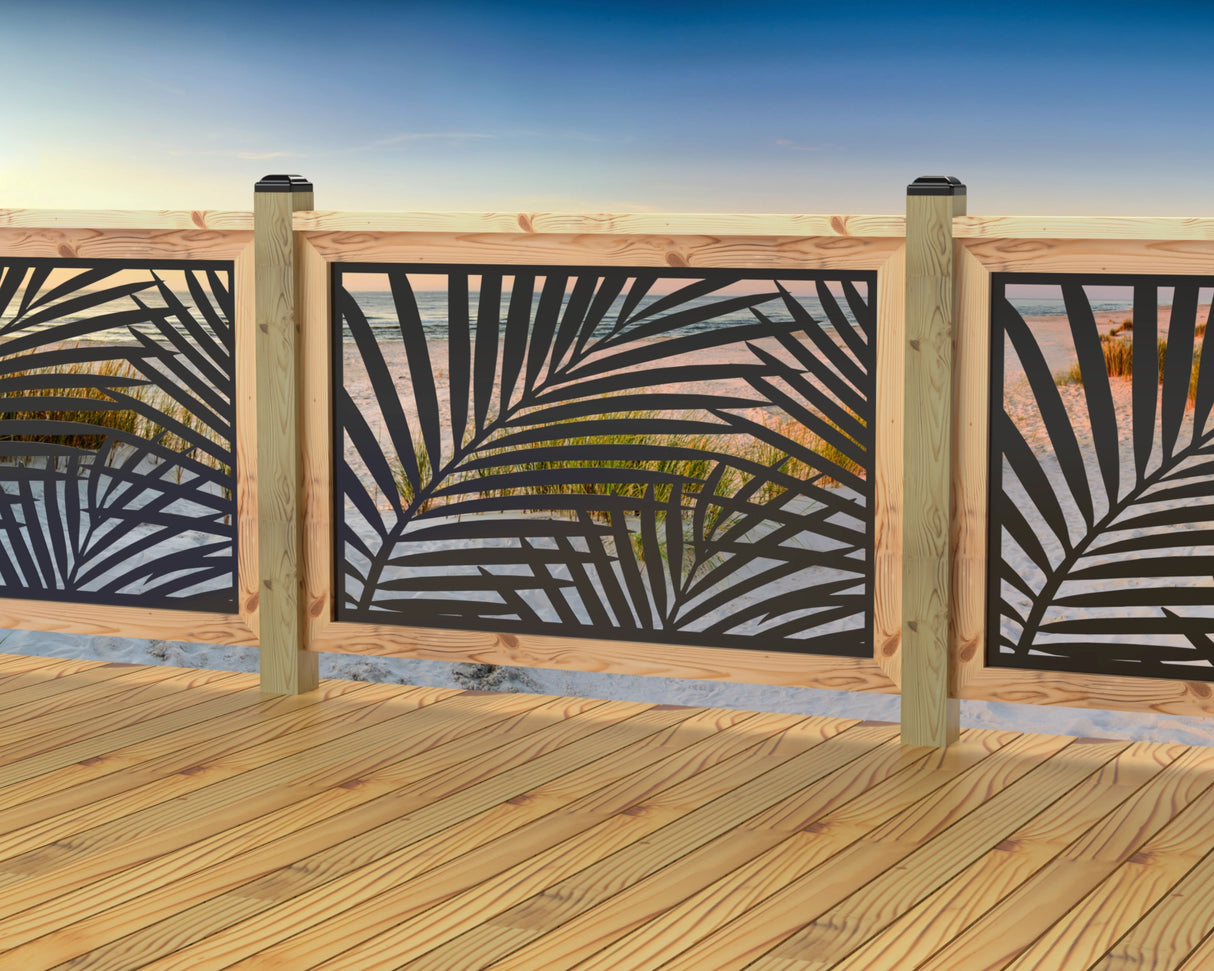 47"x30" - Palm Leaf Pattern Fence/Gate Panel Insert