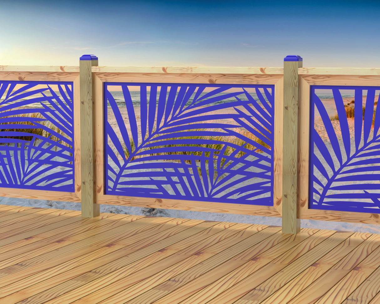 47"x30" - Palm Leaf Pattern Fence/Gate Panel Insert