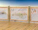 47"x30" - Palm Leaf Pattern Fence/Gate Panel Insert - Madison Iron and Wood
