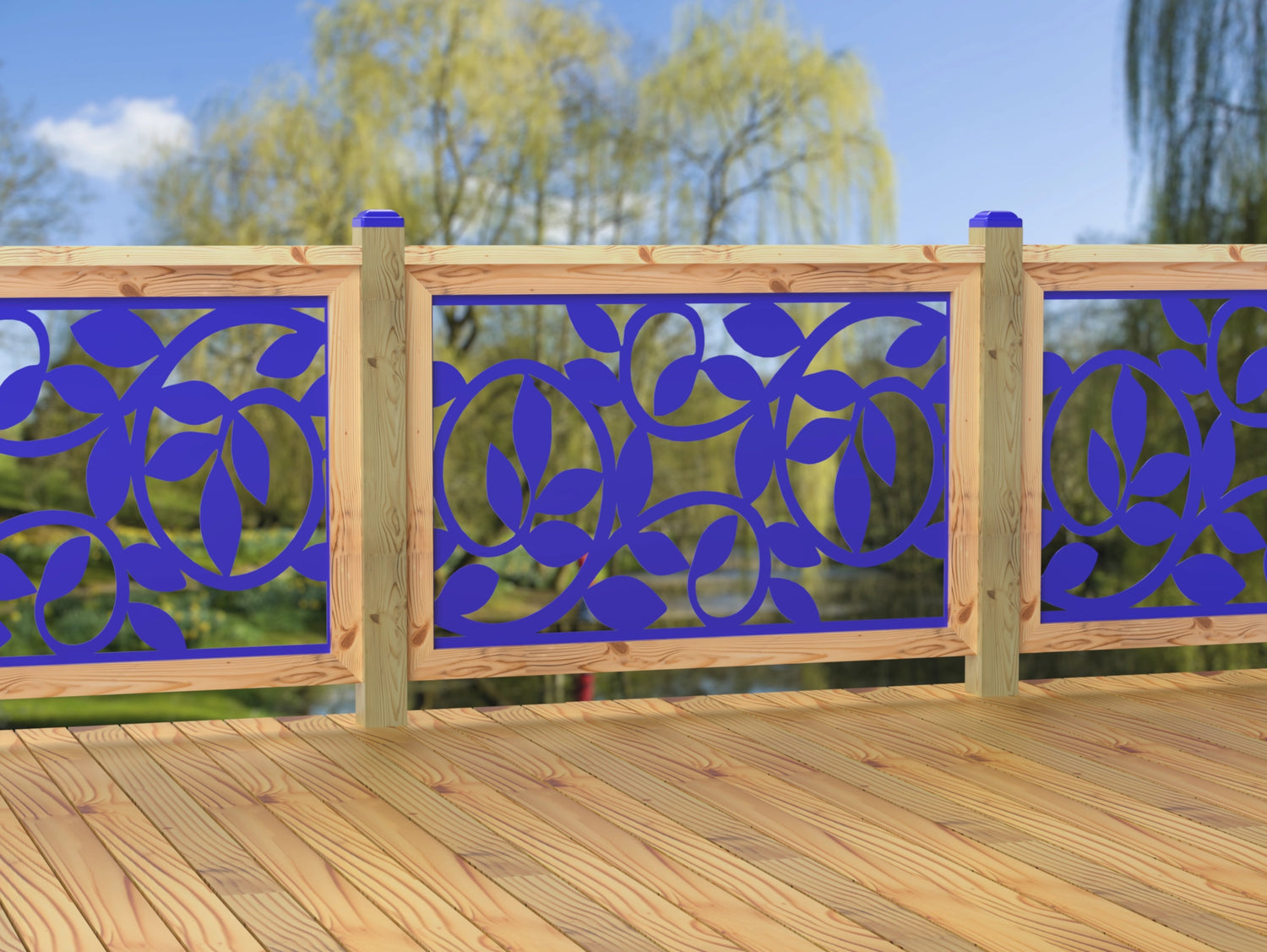 47"x30" - Vine Pattern Fence/Gate Panel Insert - Madison Iron and Wood