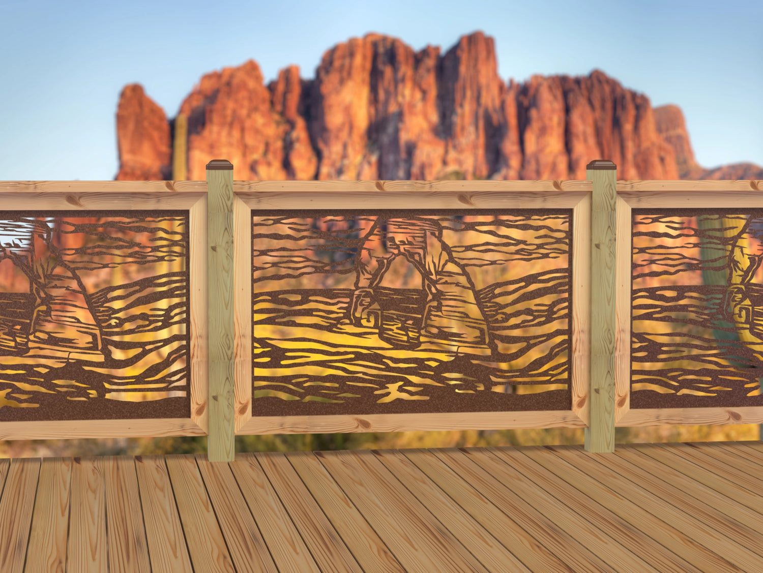 47"x30" - Arches National Park Fence/Gate Panel Insert - Madison Iron and Wood