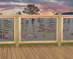 47"x30" - Bear Landscape Fence/Gate Panel Insert - Scene 3