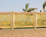 47"x30" - Budding Palm Leaf Pattern Fence/Gate Panel Insert - Madison Iron and Wood