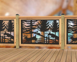 Deer Jumping Scene Railing Panel Insert