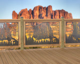 47"x30" - Devils Tower National Monument Fence/Gate Panel Insert - Madison Iron and Wood