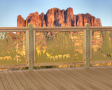 47"x30" - Devils Tower National Monument Fence/Gate Panel Insert - Madison Iron and Wood