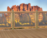 47"x30" - Devils Tower National Monument Fence/Gate Panel Insert - Madison Iron and Wood