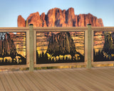 47"x30" - Devils Tower National Monument Fence/Gate Panel Insert - Madison Iron and Wood