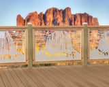 47"x30" - Devils Tower National Monument Fence/Gate Panel Insert - Madison Iron and Wood