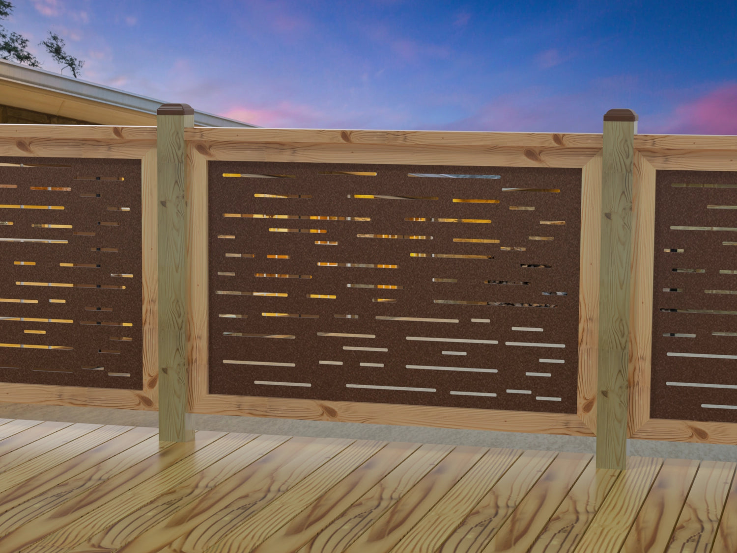 Digital Lines Design Railing Panel Insert