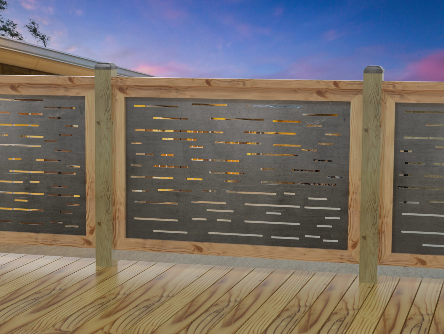 Digital Lines Design Railing Panel Insert