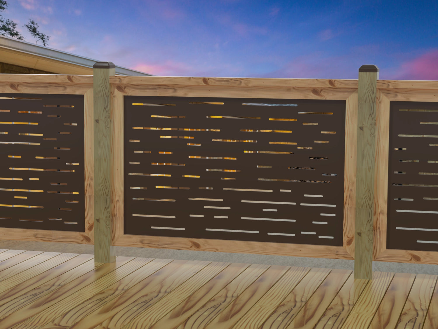 Digital Lines Design Railing Panel Insert