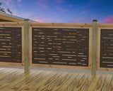 Digital Lines Design Railing Panel Insert - Madison Iron and Wood