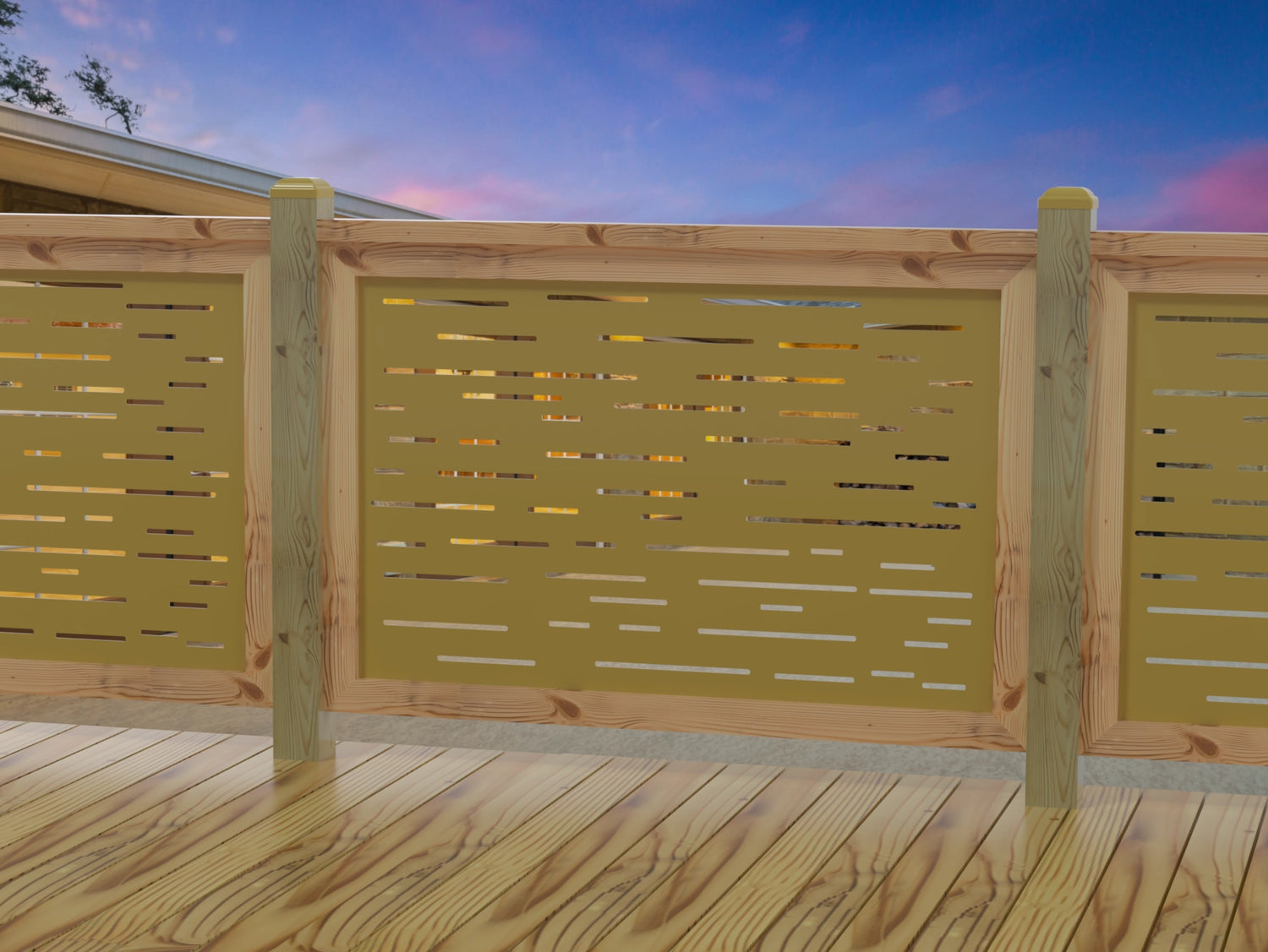 Digital Lines Design Railing Panel Insert